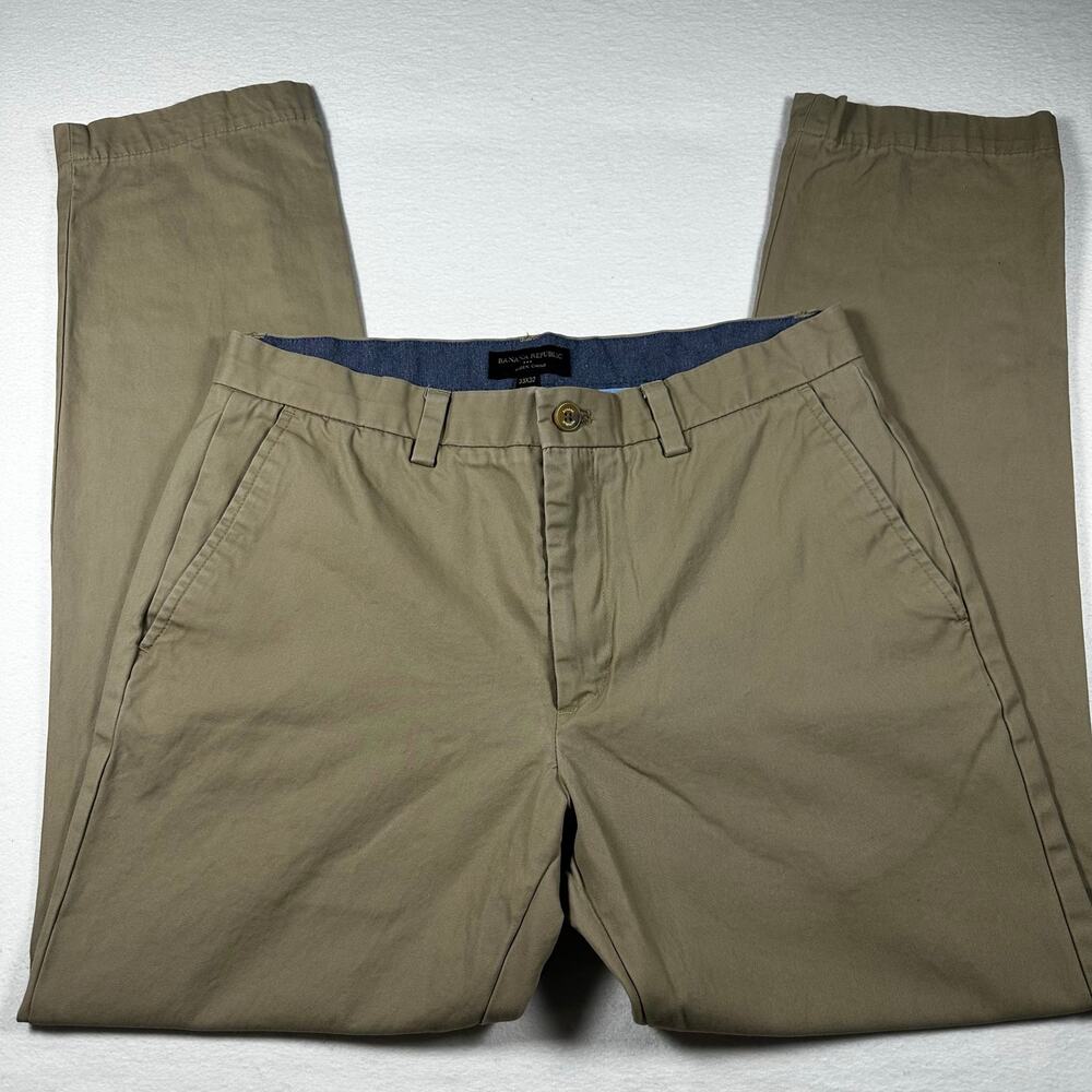Banana Republic Aiden Chino Khaki Pants Men's 33x32